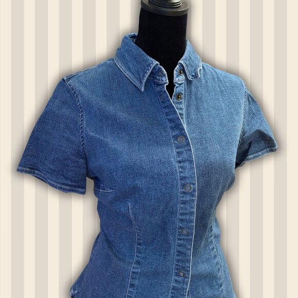 Cleo vintage denim button-up top - Picture 1 of 5
